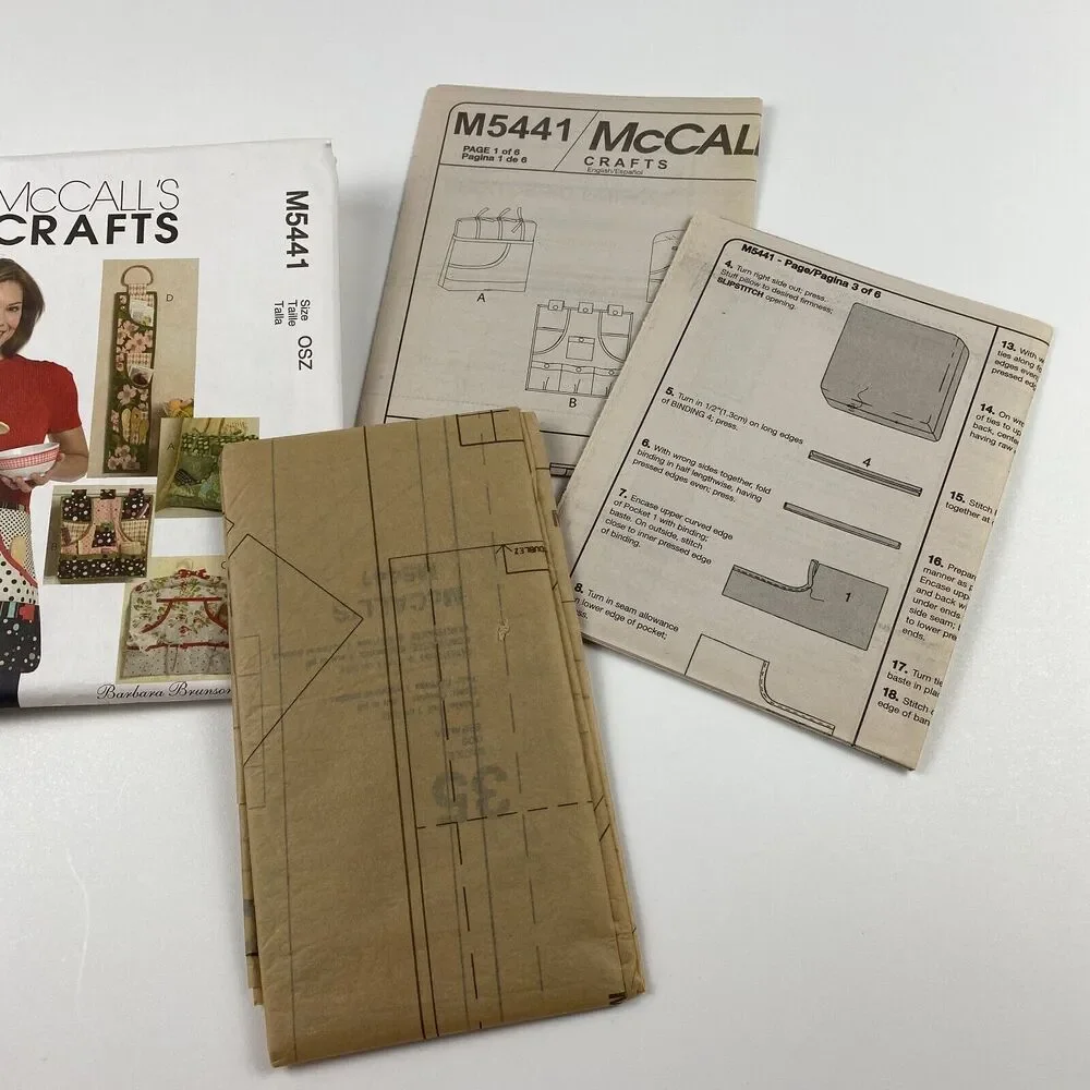 McCall's Crafts M5441 Apron Kitchen Essentials Sewing Pattern Organizer UNCUT FF